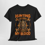 Hunting black color tshiert for Unisex Heavy Cotton Tee
