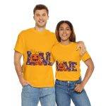 Love Halloween Gold Color T-Shirt For Unisex Heavy Cotton Tee
