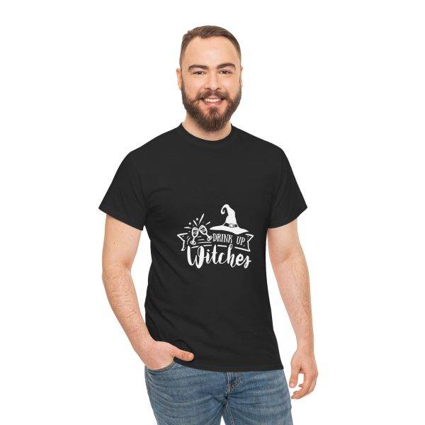 Halloween Drink up Witches Black Color T-Shirt For Unisex Heavy Cotton Tee