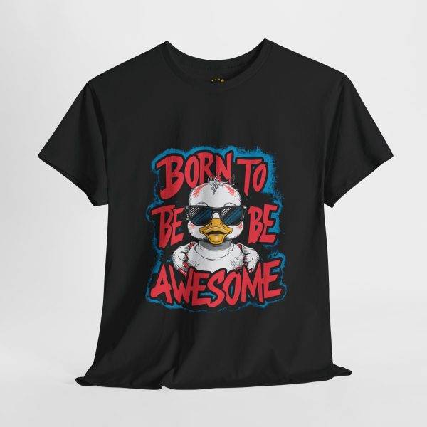 Fun 'Born to Be Awesome' Unisex Cotton Tee - Perfect for Kids and Teenagers!
