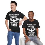 I dont stop when i'm tired gym black color Tshirt For Unisex Heavy Cotton Tee