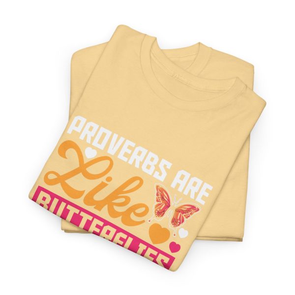 Proverbs Are Like Butterelies Yallow Haze Color Unisex Heavy Cotton Tee