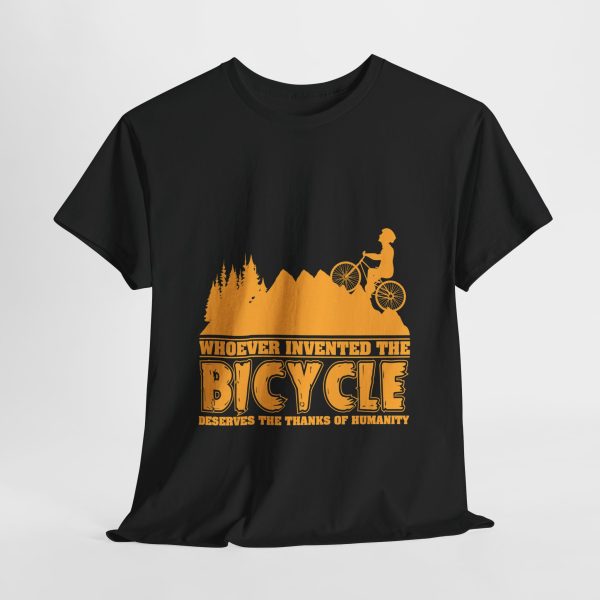 Bicycle Black Color T-Shirt For Unisex Heavy Cotton Tee
