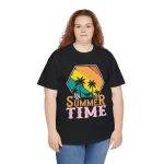 Summer Time Unisex Heavy Cotton Tee - Tropical Vibes T-Shirt Summer Time Unisex Heavy Cotton Tee - Tropical Vibes T-Shirt