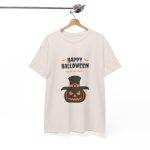 Happy Halloween Ice Gray Color T-Shirt For Unisex Heavy Cotton Tee Happy Halloween Ice Gray Color T-Shirt For Unisex Heavy Cotton Tee