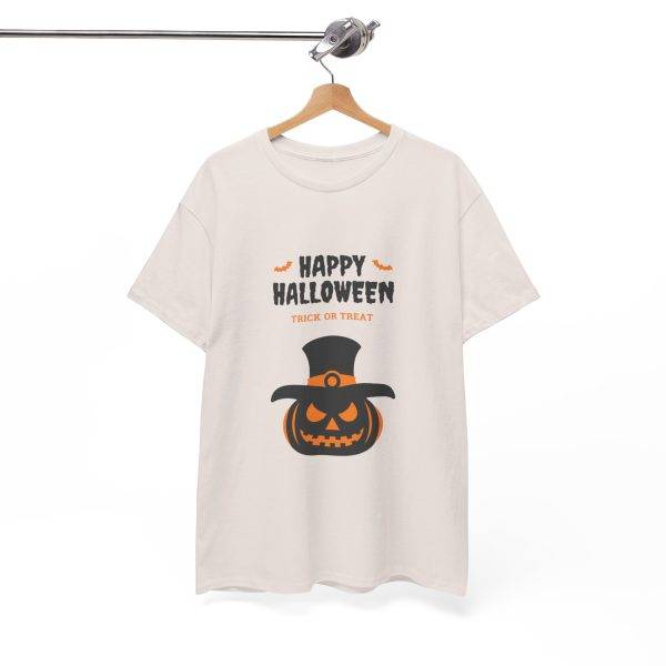 Happy Halloween Ice Gray Color T-Shirt For Unisex Heavy Cotton Tee Happy Halloween Ice Gray Color T-Shirt For Unisex Heavy Cotton Tee
