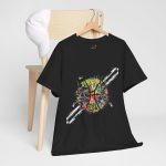 Vibrant Basketball Unisex Heavy Cotton Tee - Colorful Abstract Graphic Design