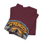 Strength In Progress Maroon Color T-Shirt For Unisex Heavy Cotton Tee