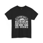 Mountains typography Black color Tshirt For Unisex Heavy Cotton Tee