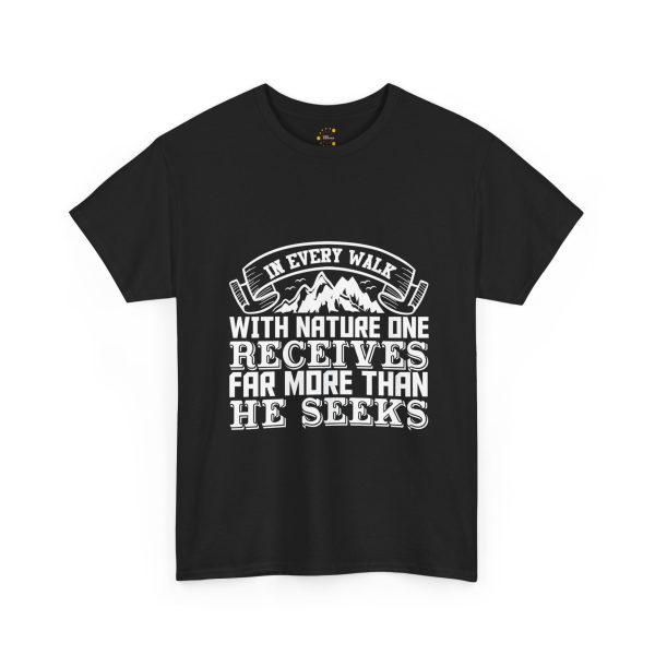 Mountains typography Black color Tshirt For Unisex Heavy Cotton Tee