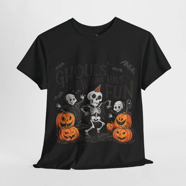 Halloween Ghouls Just Wanna Have Fun Back Color T-Shirt For Unisex Heavy Cotton Tee