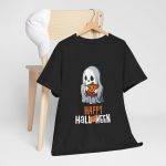 Happy Halloween Black Color T-Shirt For Unisex Heavy Cotton Tee