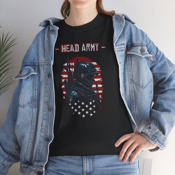 Head Army Unisex Heavy Cotton Tee - Patriotic Graphic Tee for Freedom Lovers