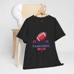 Football Black Color T-Shirt For Unisex Heavy Cotton Tee Football Black Color T-Shirt For Unisex Heavy Cotton Tee