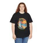 Tropical Sunset Surf Tee - Unisex Heavy Cotton Shirt