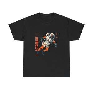 Astronaut Black Color T-Shirt For Unisex Heavy Cotton Tee