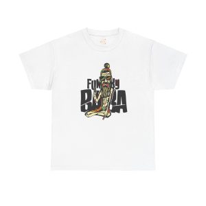 Funky baba white Color T-Shirt For Unisex Heavy Cotton Tee