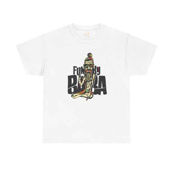 Funky baba white Color T-Shirt For Unisex Heavy Cotton Tee