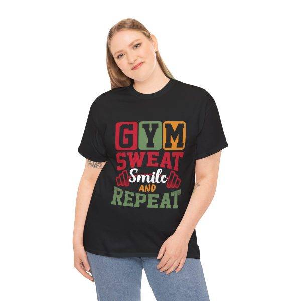 Gym Sweat Smile Repeat Unisex Heavy Cotton Tee