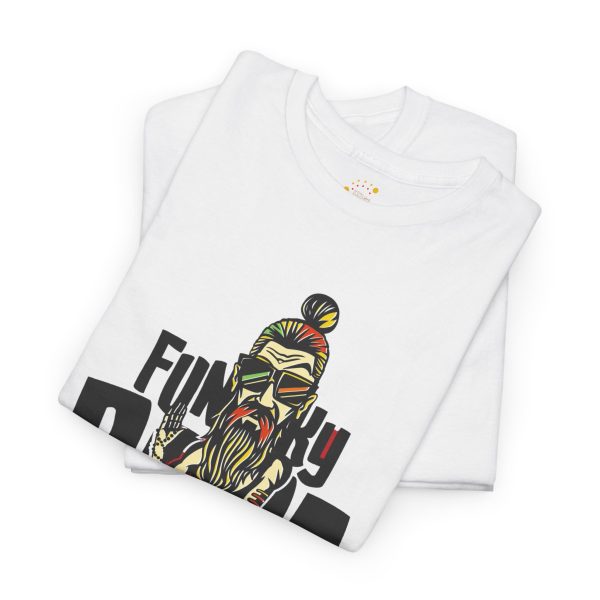 Funky baba white Color T-Shirt For Unisex Heavy Cotton Tee