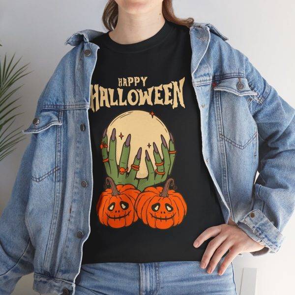 Happy Halloween Black Color T-Shirt For Unisex Heavy Cotton Tee