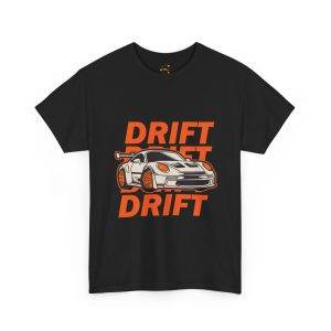 DRIFT Black Color T-Shirt For Unisex Heavy Cotton Tee