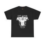 KEEP PUSHING SKATEBOARDING Black Color T-Shirt For Unisex Heavy Cotton Tee