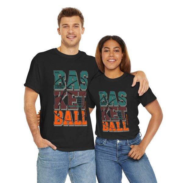 Vintage Basketball Unisex Heavy Cotton Tee - Sporty Graphic T-Shirt for Fans
