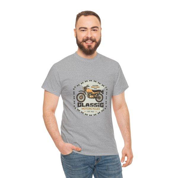 Classic Motorcycle Unisex Heavy Cotton Tee - Perfect for Bike Lovers