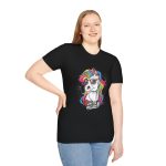 Hipster unicorn black color Tshirt For Women Softstyle T-Shirt