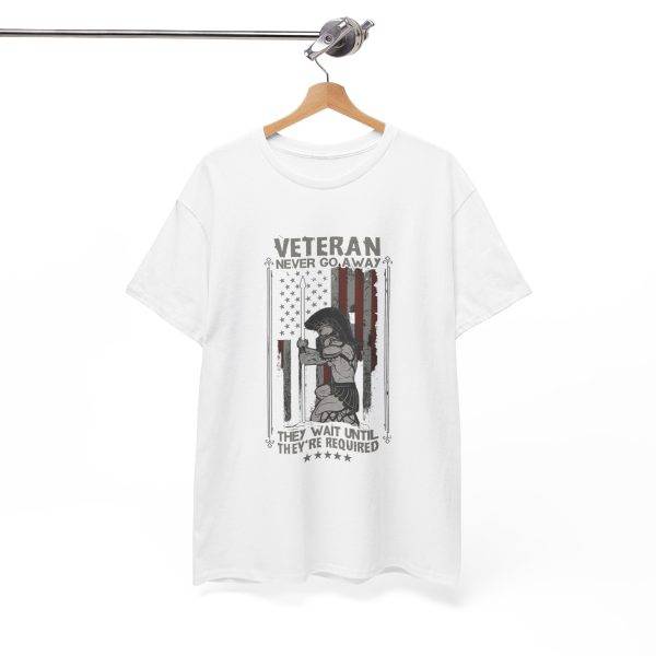 American Veterans White Color Tshirt For Unisex Heavy Cotton Tee
