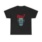 Boo Halloween Frankenstein's Black Color T-Shirt For Unisex Heavy Cotton Tee Boo Halloween Frankenstein's Black Color T-Shirt For Unisex Heavy Cotton Tee