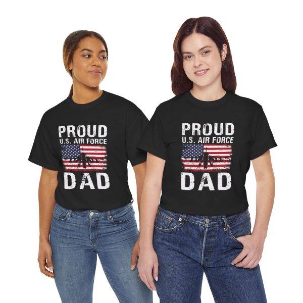 Proud U.S. Air Force Dad Unisex Heavy Cotton Tee - Patriotic Father's Day Gift
