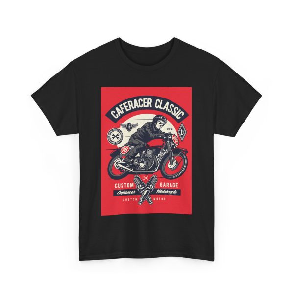 Caferacer Classic Motorcycle Custom Garage T-Shirt For Men Heavy Cotton Tee