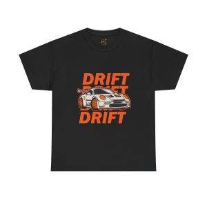 DRIFT Black Color T-Shirt For Unisex Heavy Cotton Tee