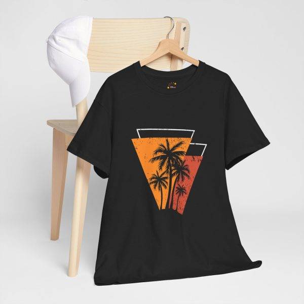 Summer Palm Black Color T-Shirt For Unisex Heavy Cotton Tee Summer Palm Black Color T-Shirt For Unisex Heavy Cotton Tee
