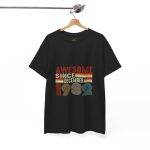 Awesome since 1982 Black Color T-Shirt For Unisex Heavy Cotton Tee