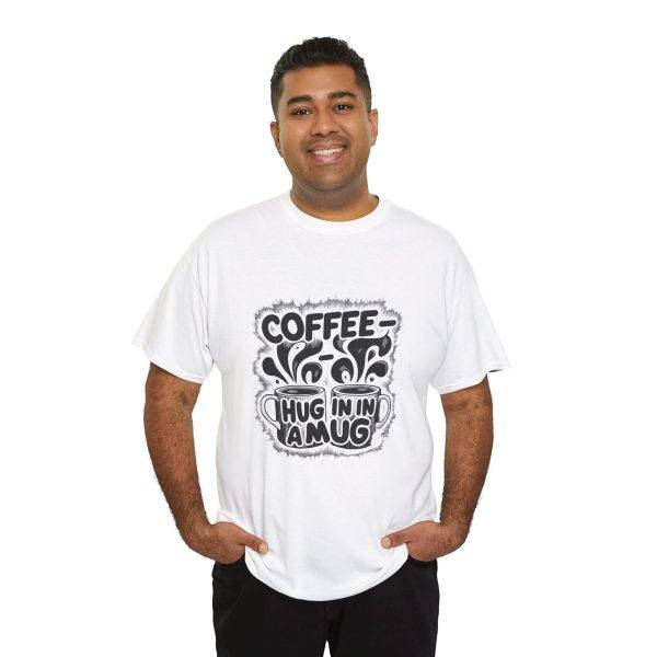 Coffee Hug Unisex Heavy Cotton Tee - Perfect for Coffee Lovers