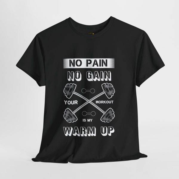 No Pain No Gain Gym Unisex Heavy Cotton Tee - Fitness Motivational Workout Shirt