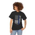 U.S. Air Force Flag Heavy Cotton Tee - Unisex Military Shirt for Veterans and Supporters