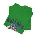 Bulldog Green Color T-Shirt For Unisex Heavy Cotton Tee