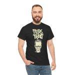 Halloween Frankenstein Trick Or Treat Black Color T-Shirt For Men Heavy Cotton Tee
