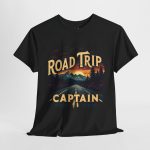 Road Trip Captain Black Color T-Shirt For Unisex Heavy Cotton Tee Road Trip Captain Black Color T-Shirt For Unisex Heavy Cotton Tee