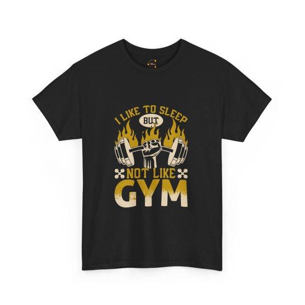 Funny Gym Lover Unisex Heavy Cotton Tee - "I Like to Sleep But Not Like Gym"