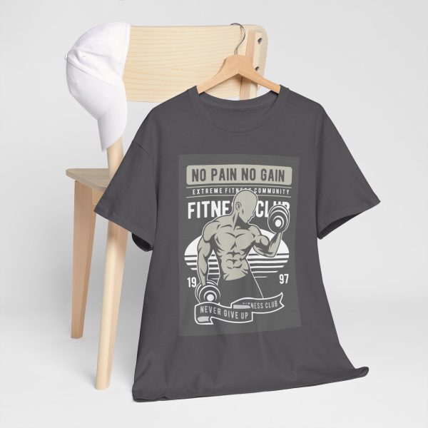 No Pain No gain Gum & Fitness T-Shirt For Men Heavy Cotton Tee