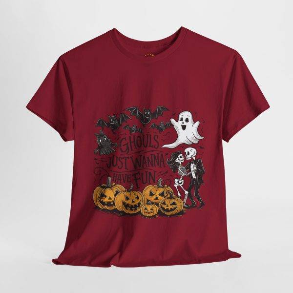 Halloween Ghouls Just Wanna Fun Cardinal Red Color T-Shirt For Unisex Heavy Cotton Tee