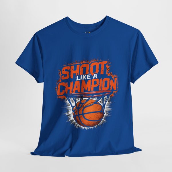 Shoot Like a Champion Basketball Tee - Unisex Heavy Cotton T-Shirt for Sports Lovers Shoot Like a Champion Basketball Tee - Unisex Heavy Cotton T-Shirt for Sports Lovers
