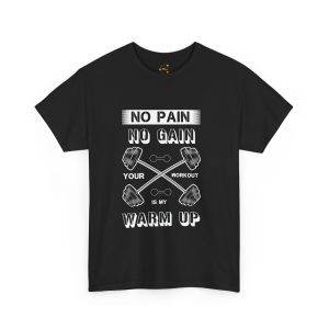 No Pain No Gain Gym Unisex Heavy Cotton Tee - Fitness Motivational Workout Shirt
