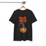 Halloween Trick Or Treat Black Color T-Shirt For Unisex Heavy Cotton Tee