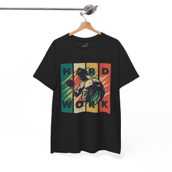 Hard work gym black color Tshirt For Unisex Heavy Cotton Tee